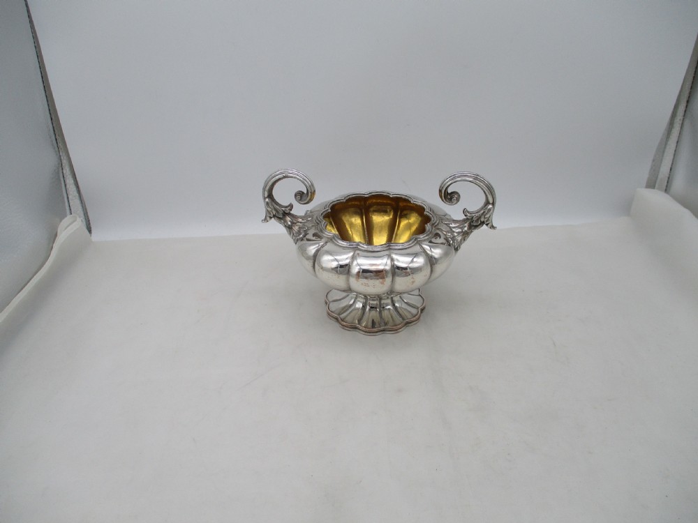 Fine Old Sheffield Plated Pumpkin Shaped Tea Set View VIII