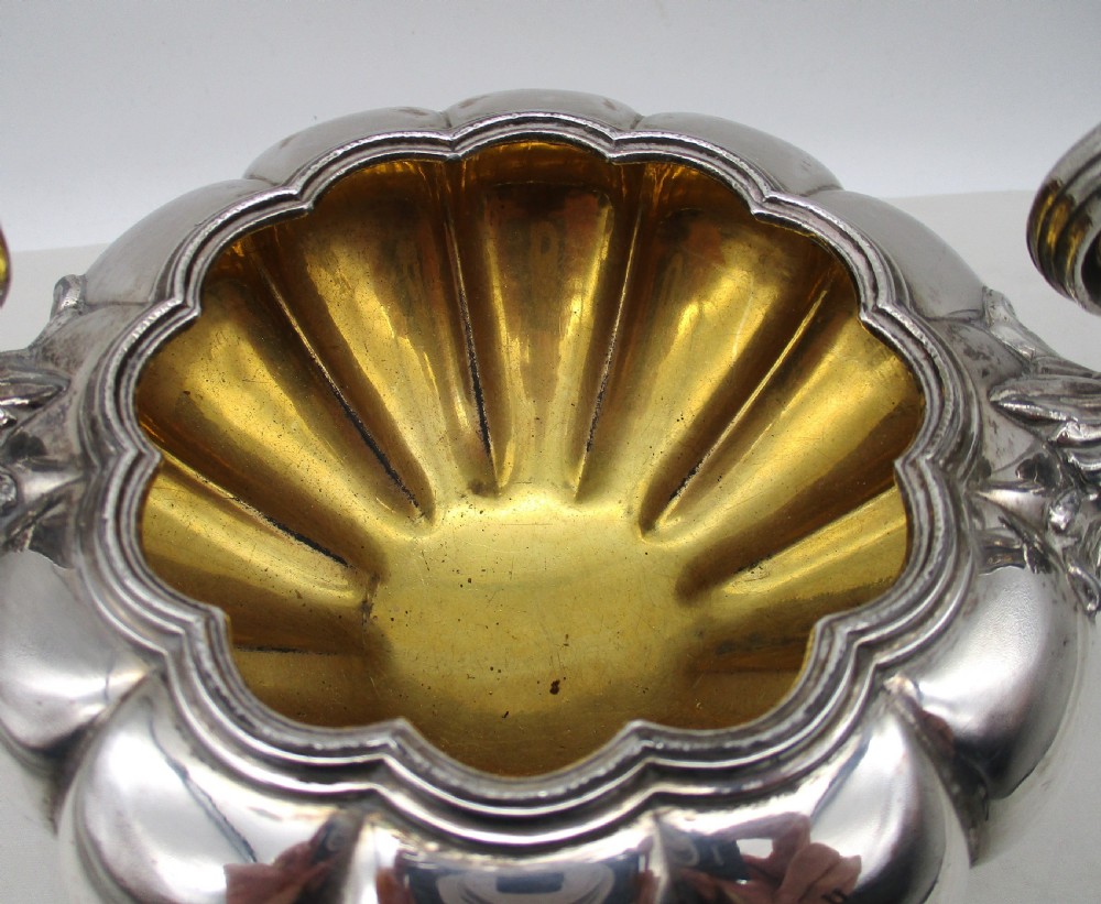Fine Old Sheffield Plated Pumpkin Shaped Tea Set View X