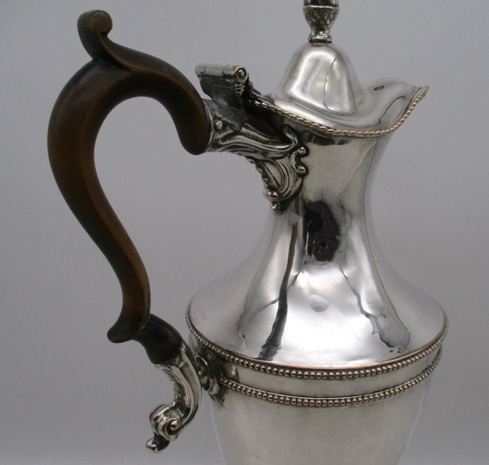 Tall Old Sheffield Plated Wine Ewer View V