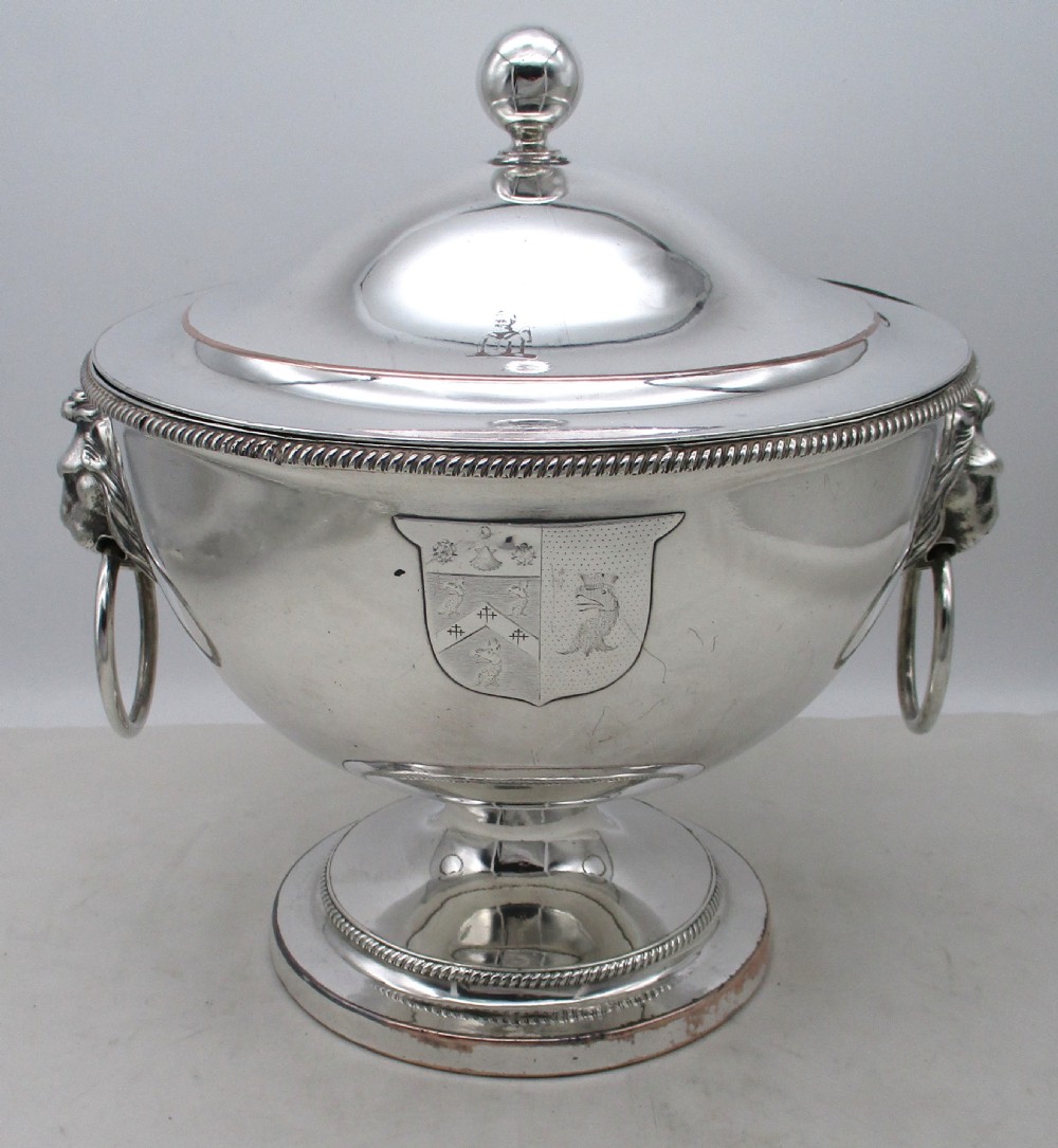 Large Fine Old Sheffield Plated Soup Tureen