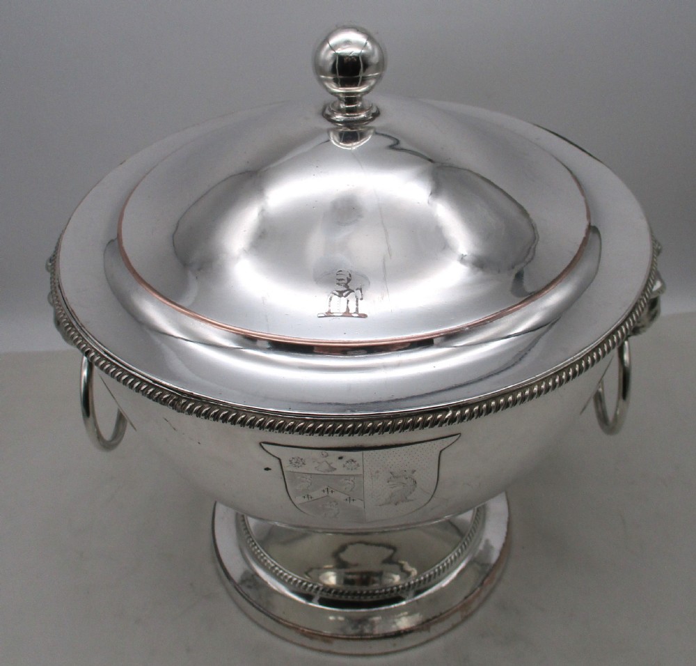 Large Fine Old Sheffield Plated Soup Tureen View V