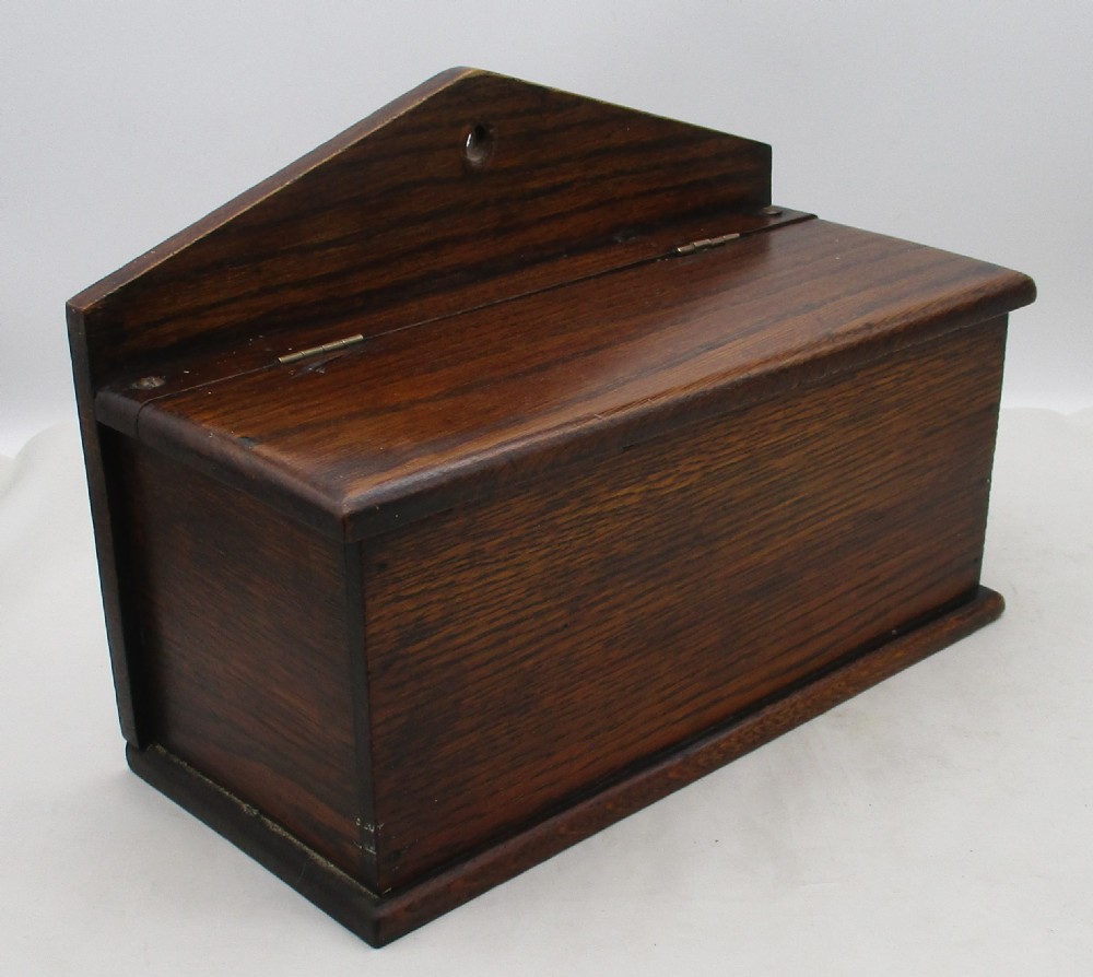Edwardian Oak Candle Box