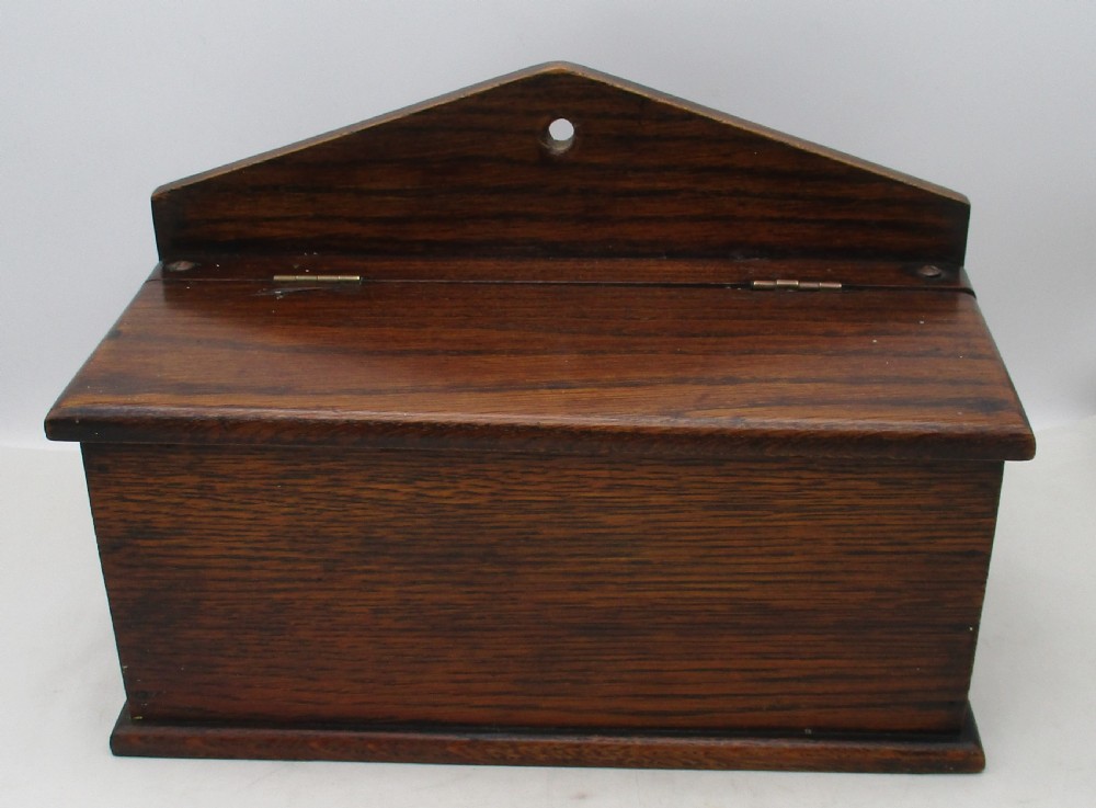 Edwardian Oak Candle Box View II