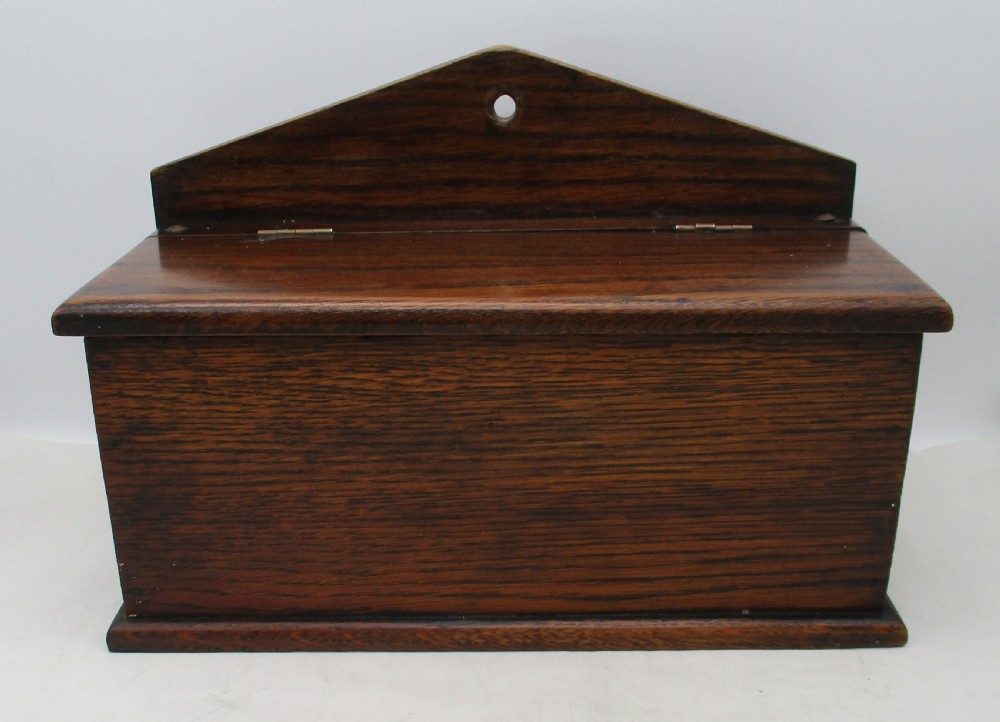 Edwardian Oak Candle Box View III