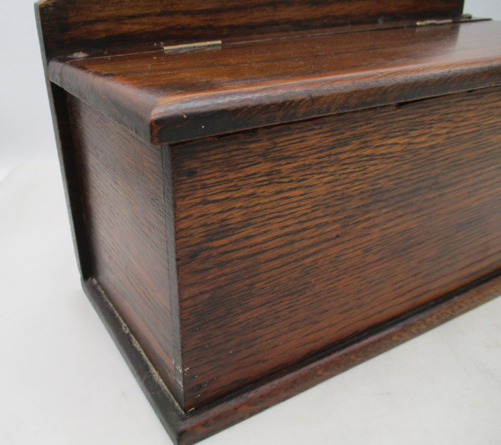 Edwardian Oak Candle Box View VII