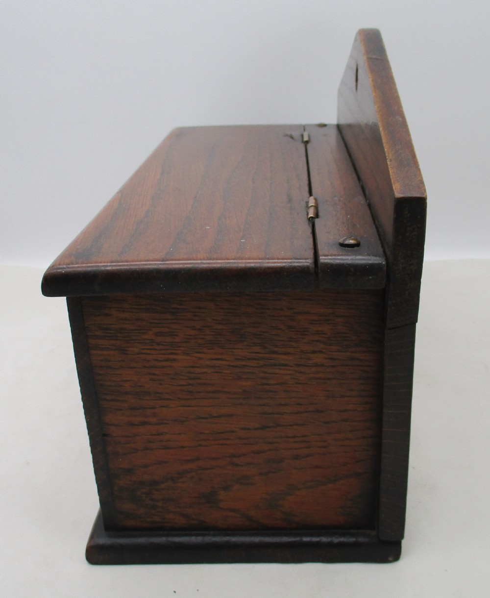 Edwardian Oak Candle Box View VIII