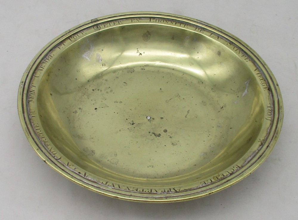 Rare French Brass Begging Bowl - Carmelite Order