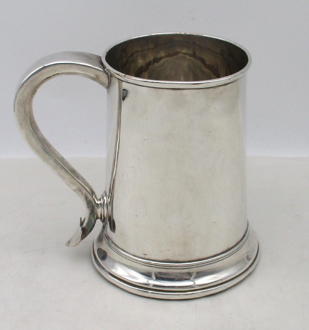 Old Sheffield Plate Pint Tankard c1800
