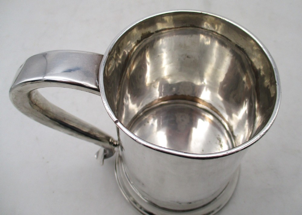 Old Sheffield Plate Pint Tankard c1800 View VIII