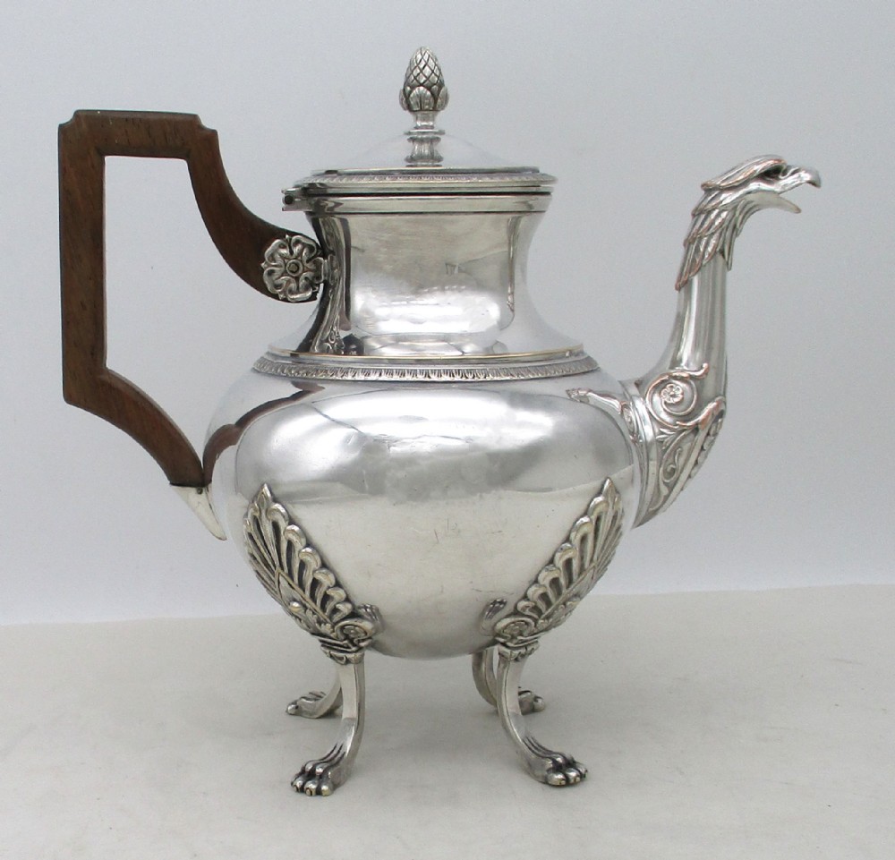 French Silver Plated Coffee Pot by Victor Saglier Paris