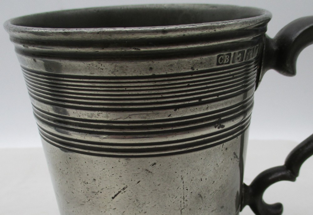 Good Pair of 19th Century Pewter Pint Tankards View VIII