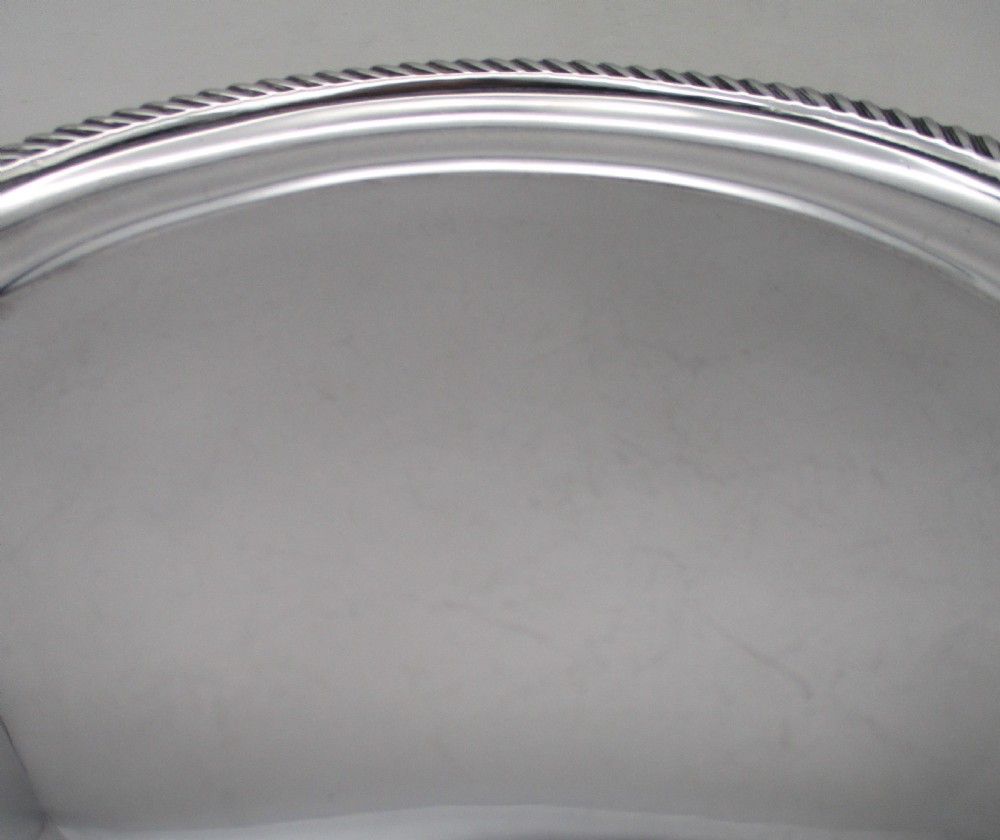 Small Old Sheffield Plated Tray c1800 View V