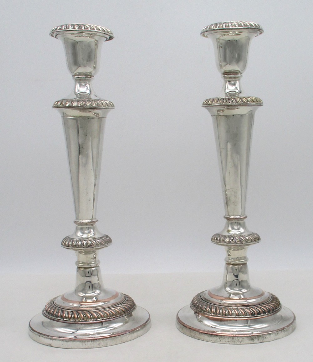 Good Pair of Old Sheffield Plated Candlesticks