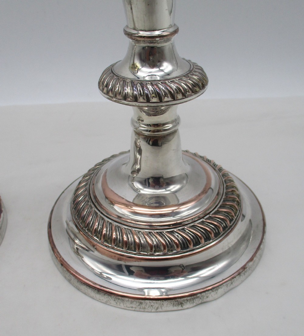 Good Pair of Old Sheffield Plated Candlesticks View III
