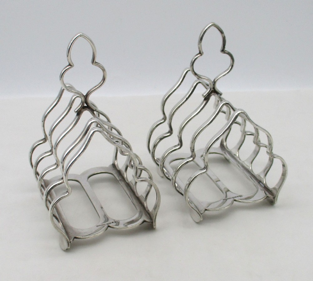 Fine Pair of Silver Plated Toast Racks by Elkington