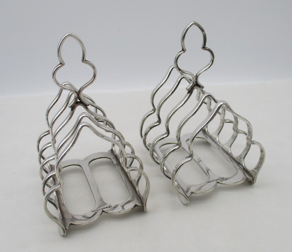 Fine Pair of Silver Plated Toast Racks by Elkington View II