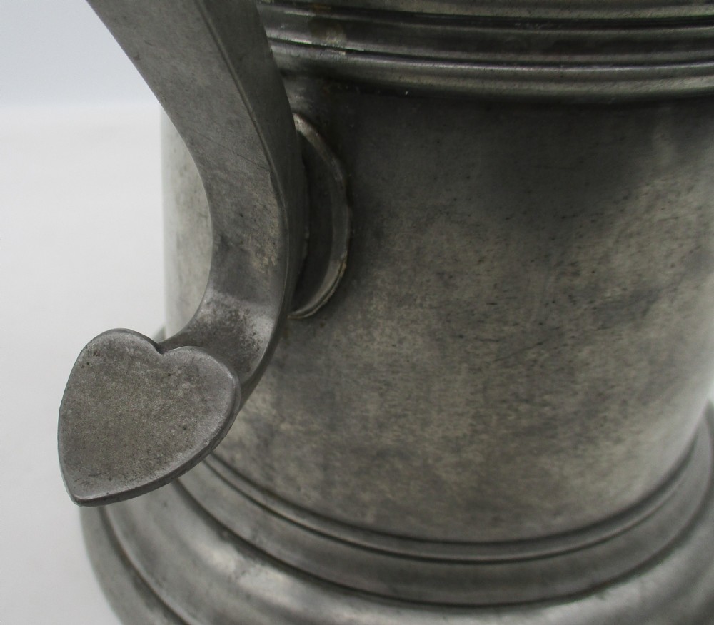 Near Pair of Very Large Pewter Communion Flagons / Jugs 1845 View IX