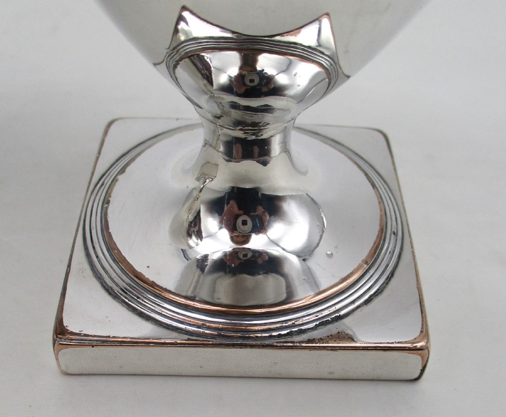 Rare Pair of Old Sheffield Plated Cider / Beer Goblets  View IV