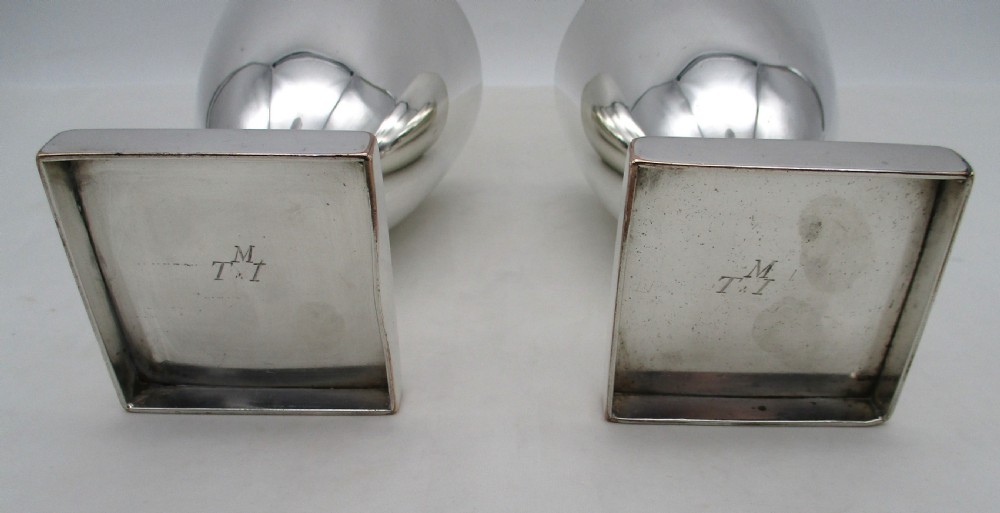 Rare Pair of Old Sheffield Plated Cider / Beer Goblets  View V