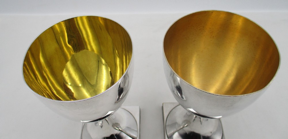 18th Century Pair of Old Sheffield Plated Wine Goblets View VI