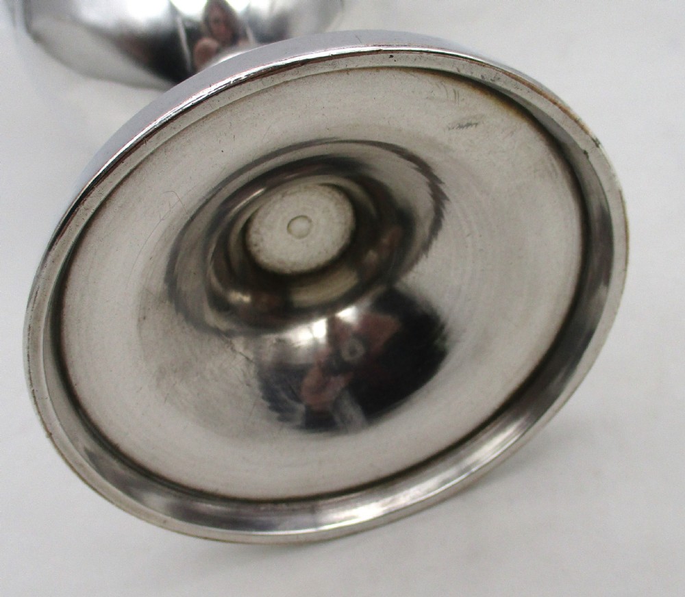 Large Old Sheffield Plated Wine Goblet with Crest View VIII