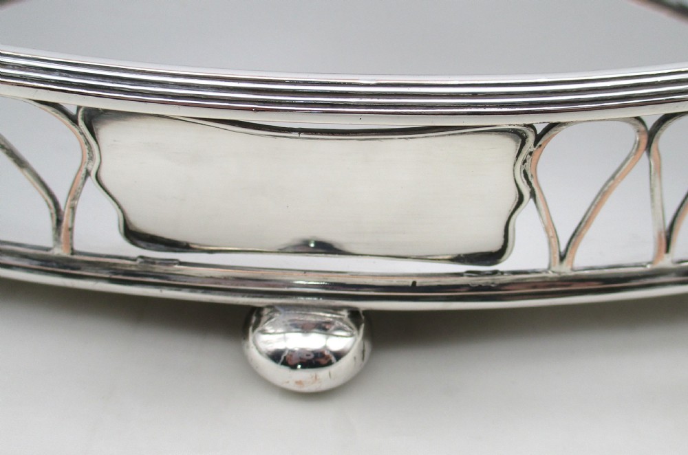 Rare 18th Century Old Sheffield Plated Wirework Tray View III