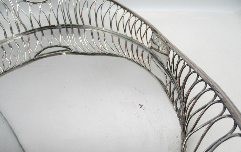 Rare 18th Century Old Sheffield Plated Wirework Tray View VI