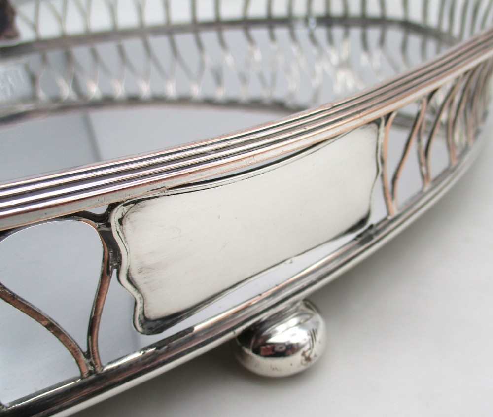 Rare 18th Century Old Sheffield Plated Wirework Tray View VII