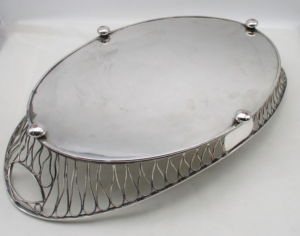 Rare 18th Century Old Sheffield Plated Wirework Tray View VIII