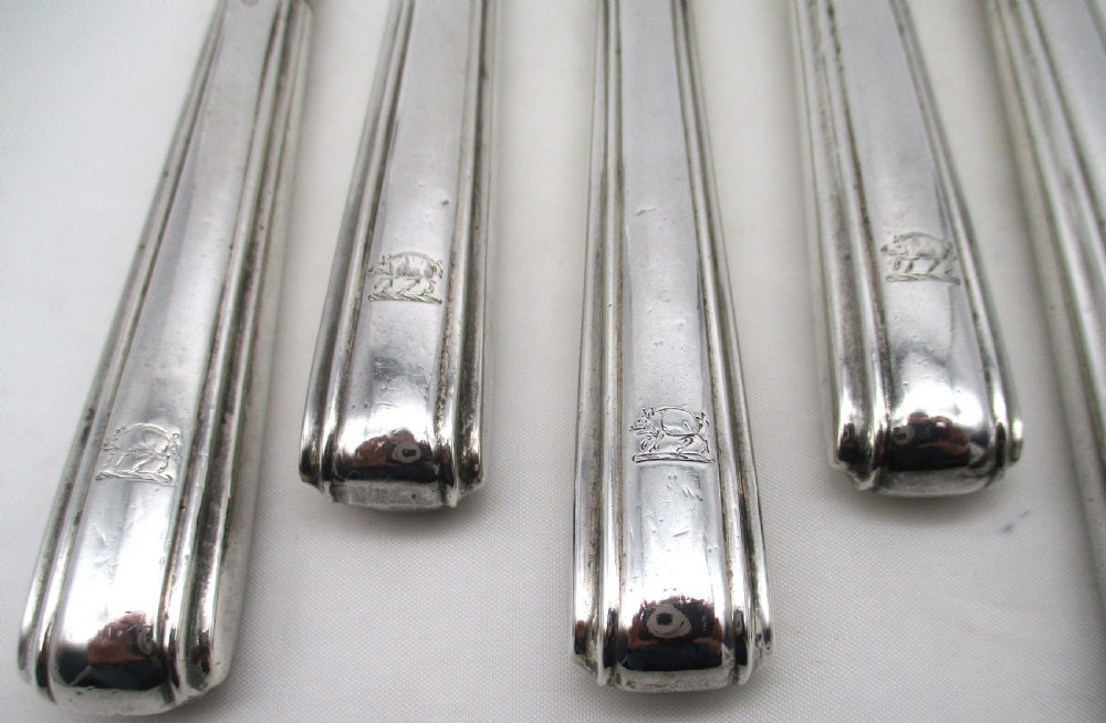 Set of 12 Silver Handled Dessert Knives 1812 - Moses Brent View IV
