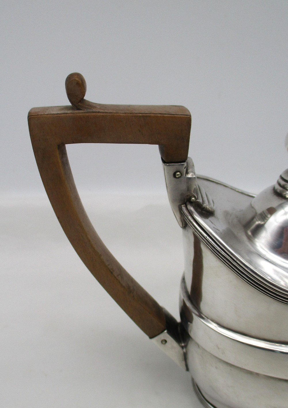 Small Old Sheffield Plated Lidded Jug c1830 View III