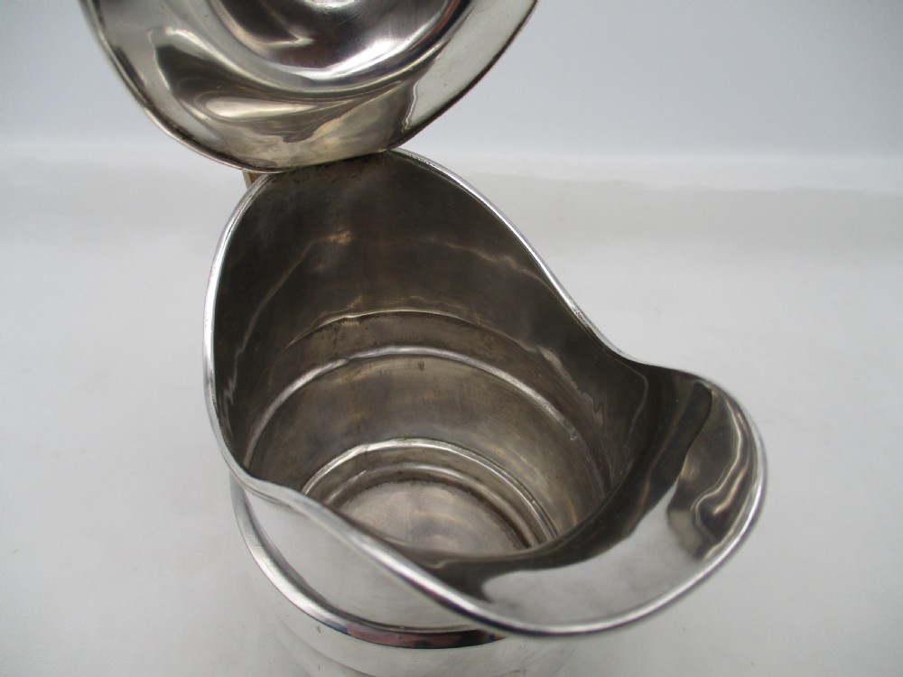 Small Old Sheffield Plated Lidded Jug c1830 View V