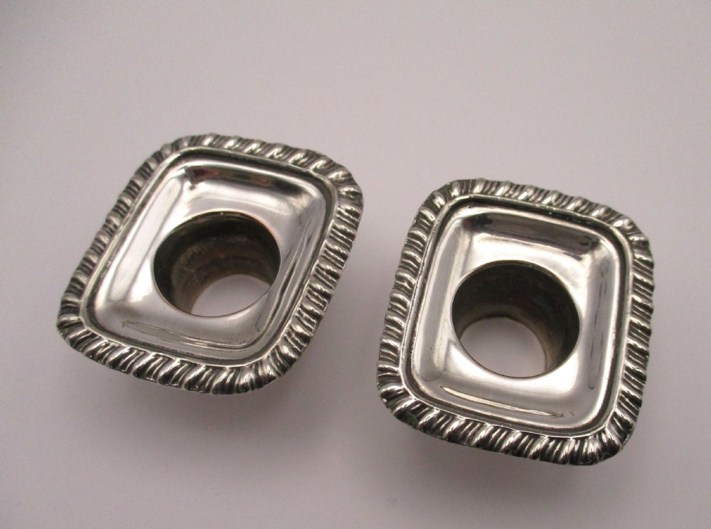 Good Pair of Miniature Silver Plated Chamber Candlesticks View IV