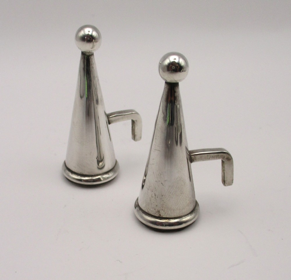 Good Pair of Miniature Silver Plated Chamber Candlesticks View V