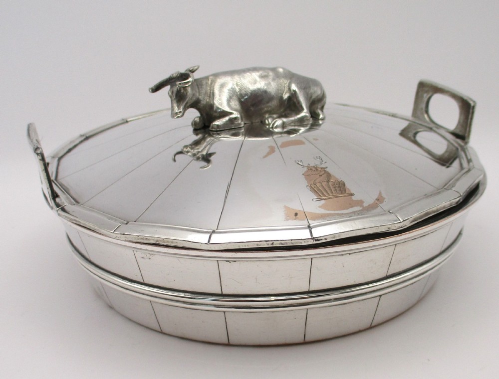 Rare Old Sheffield Plated Butter Dish c1830 View V