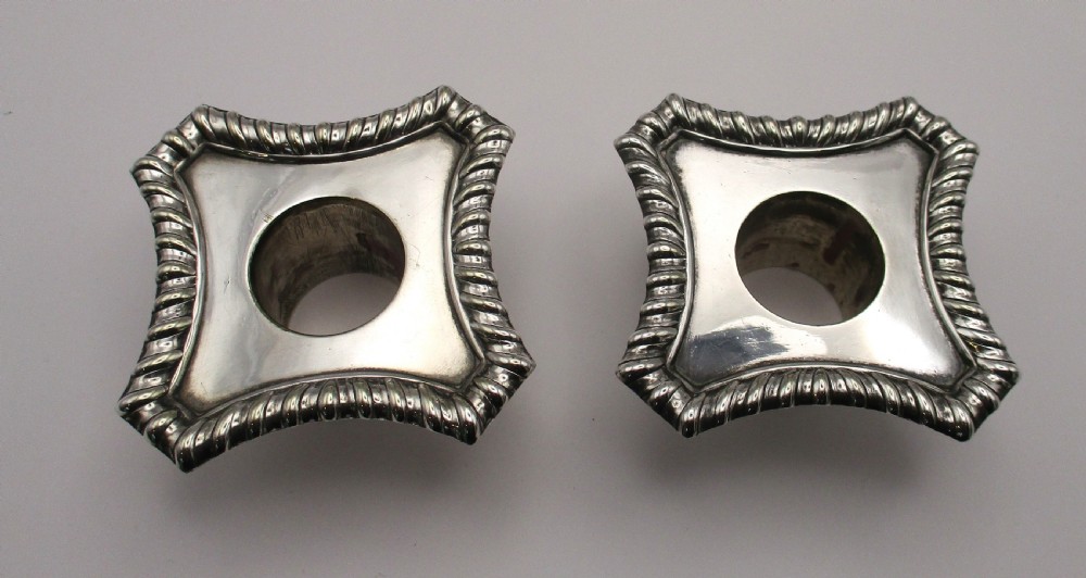 Pair of Silver Plated Column Candlesticks by Mappin & Webb View V