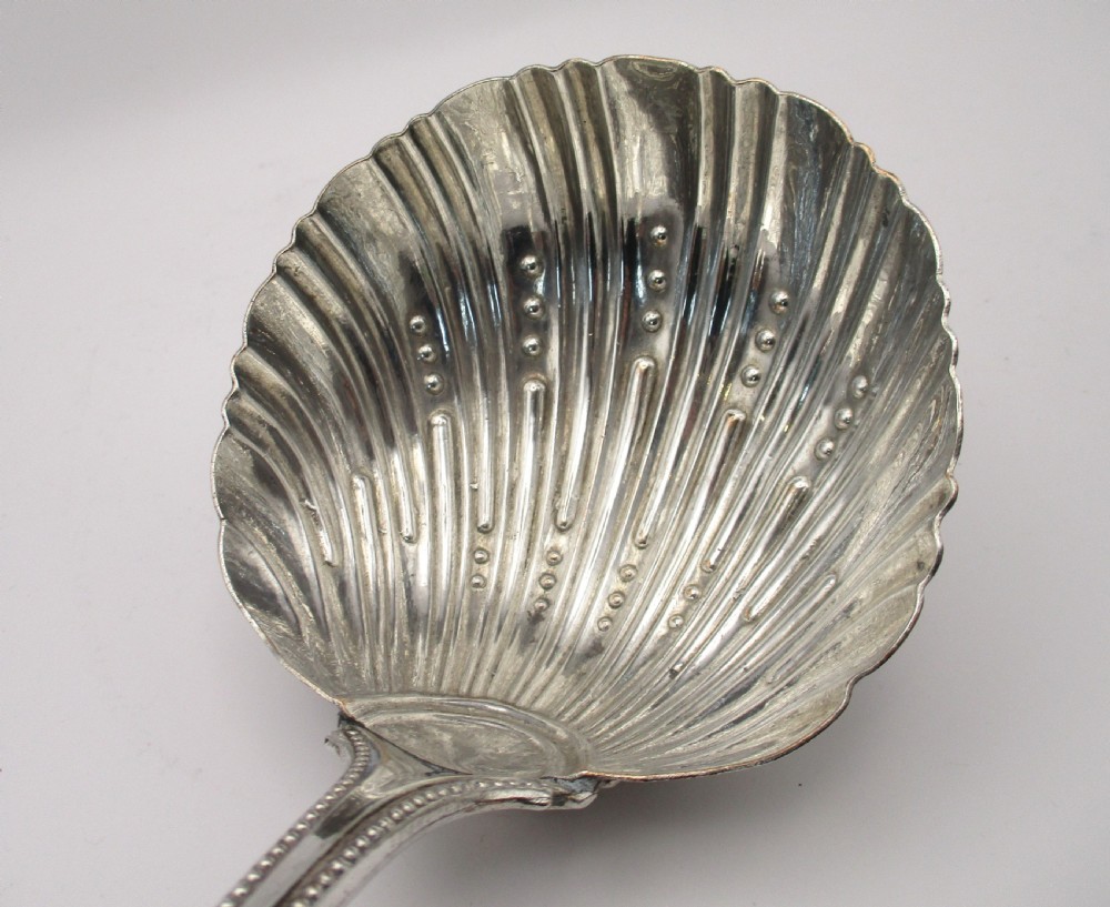 Rare 18th Century Old Sheffield Plated Soup Ladle View II