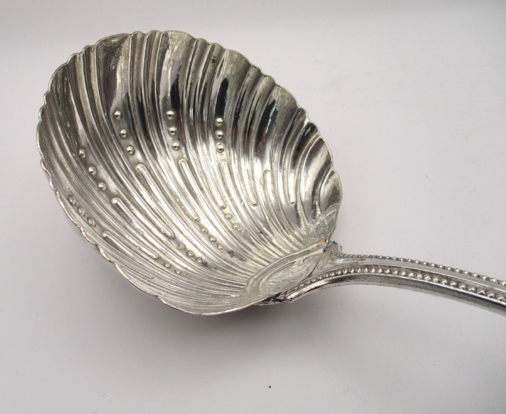 Rare 18th Century Old Sheffield Plated Soup Ladle View VI