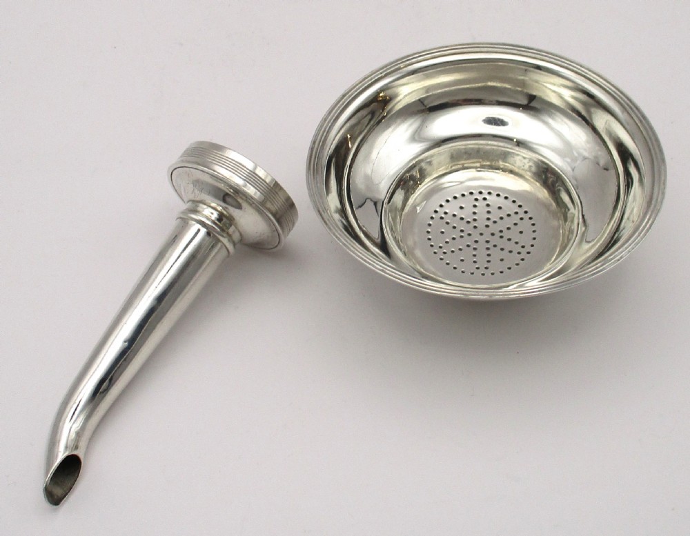 George III Silver Wine Funnel - London 1800 View IV