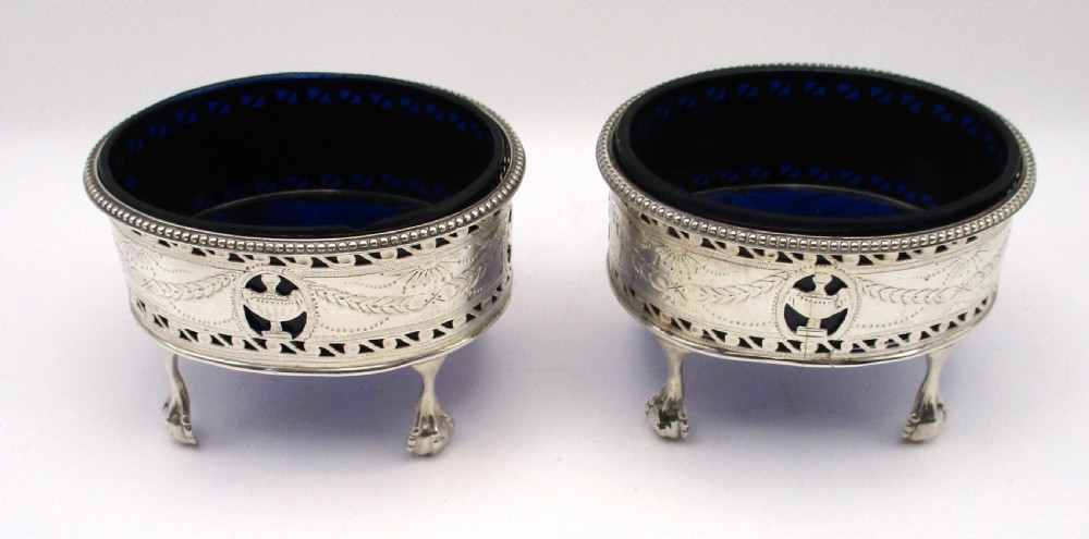 Pair of George III Silver Salts - Hester Bateman 1782
