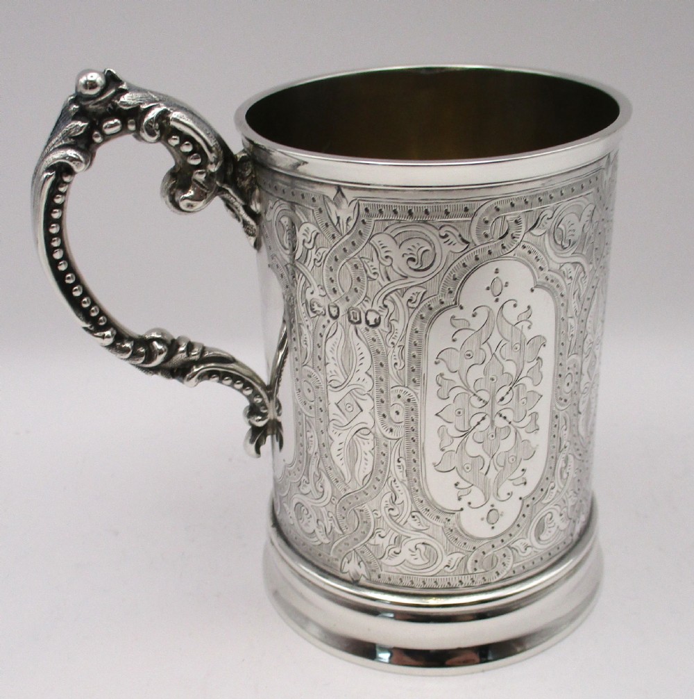 Victorian Solid Silver Tankard -  William Hunter 1869