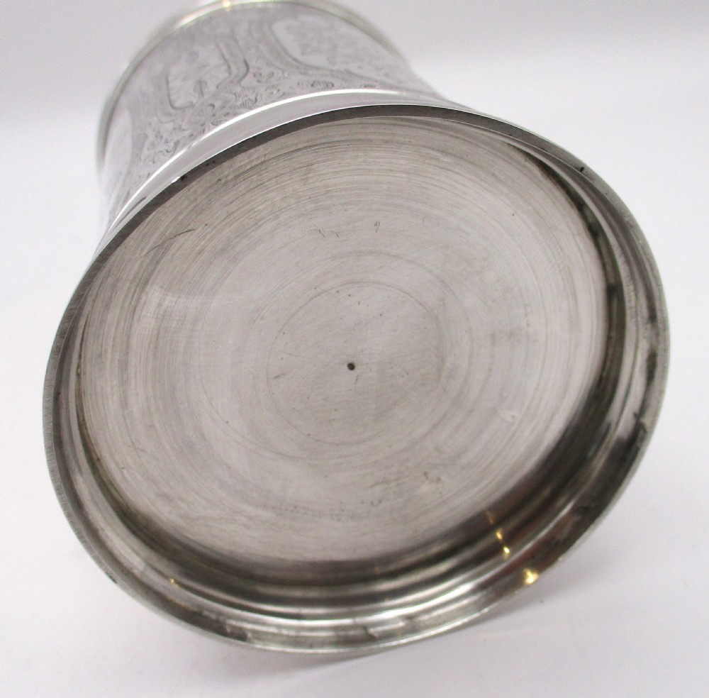 Victorian Solid Silver Tankard -  William Hunter 1869 View V