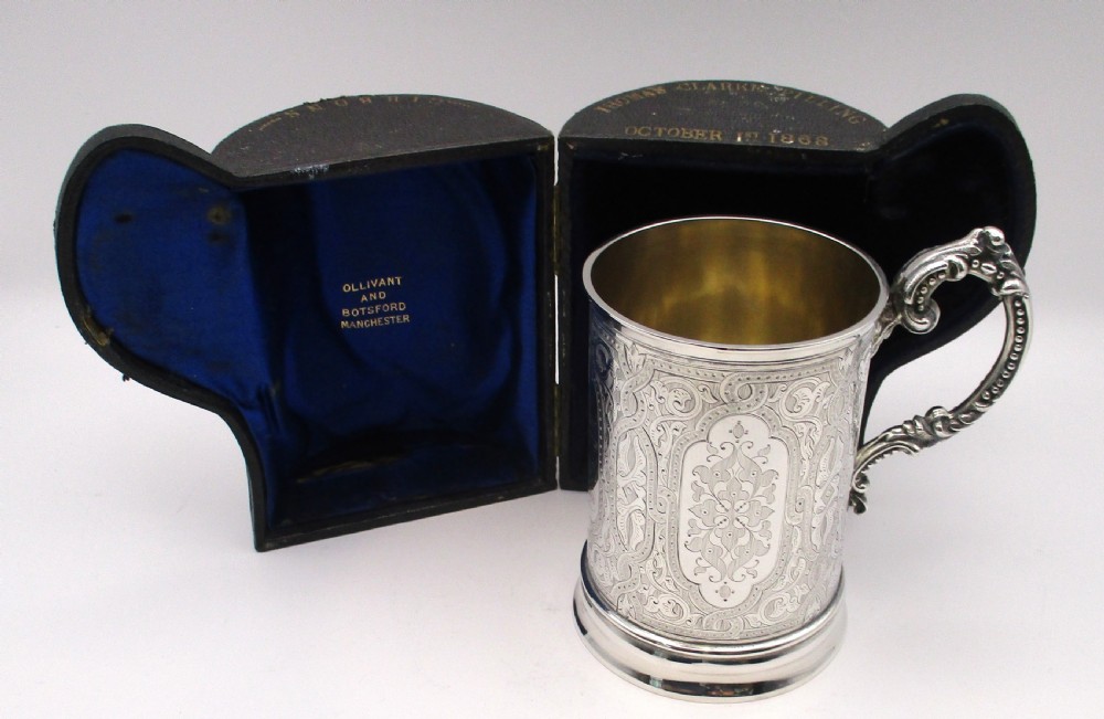 Victorian Solid Silver Tankard -  William Hunter 1869 View IX