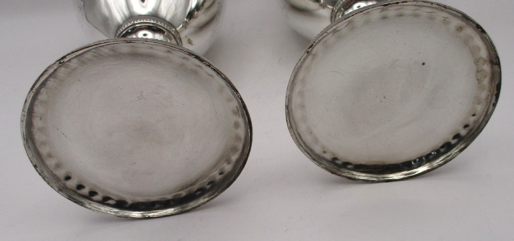 Fine Pair of Old Sheffield Plated Wine Goblets c1790 View IX