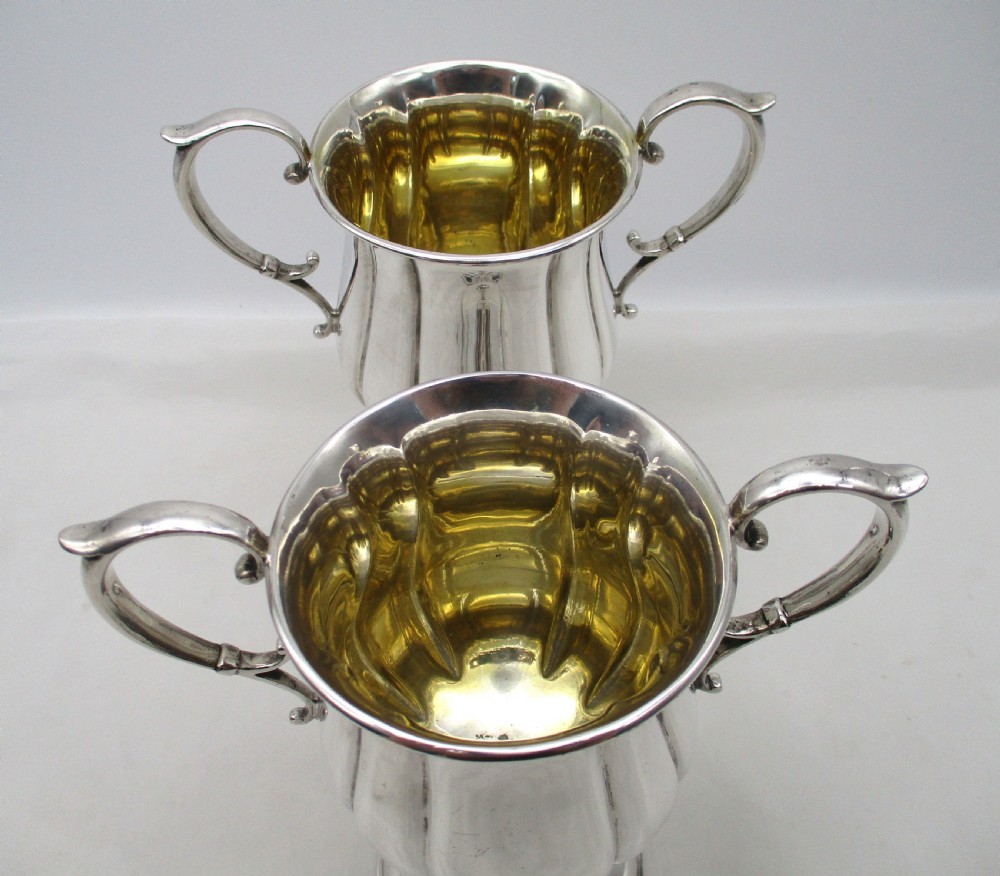 Pair of Silver Plated Loving Cups by Alfred Browett View II