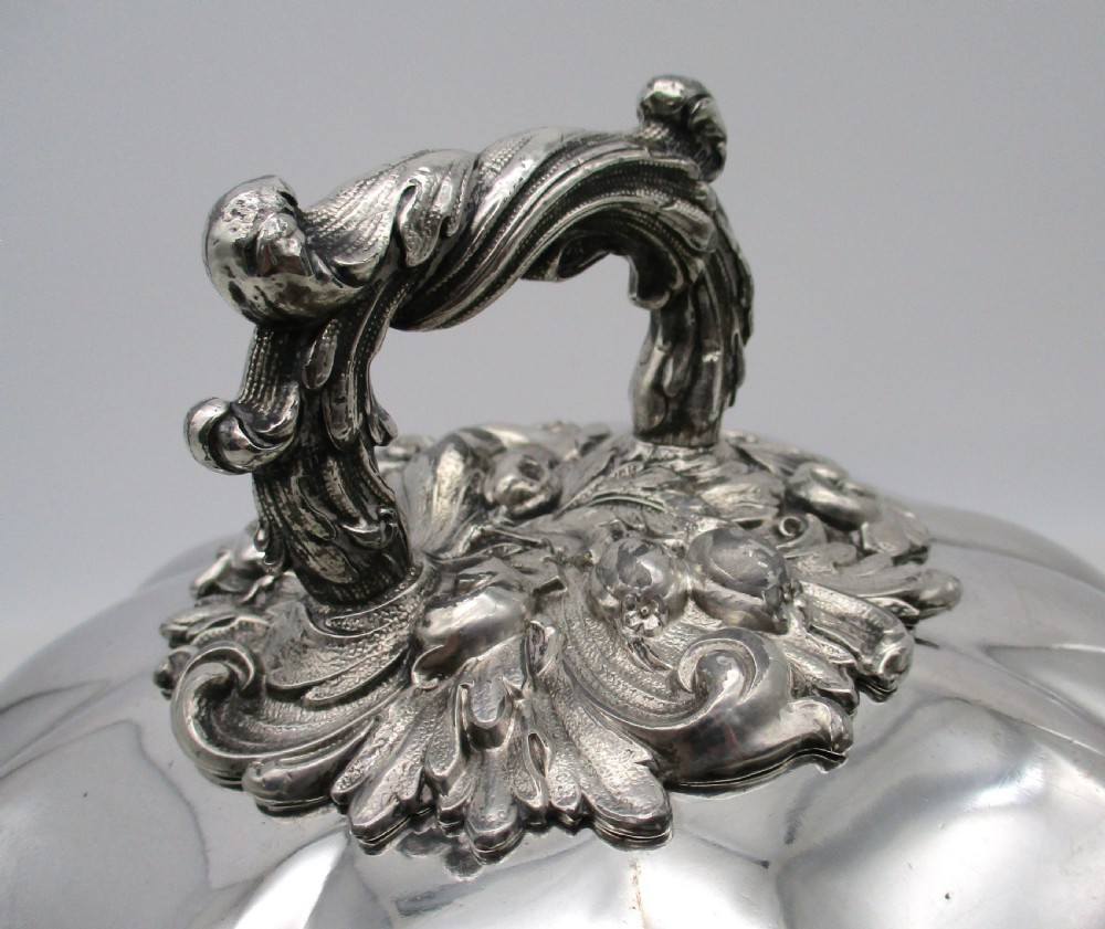 Fine Square Old Sheffield Plated Dome Topped Entree Dish/ Tureen View IV