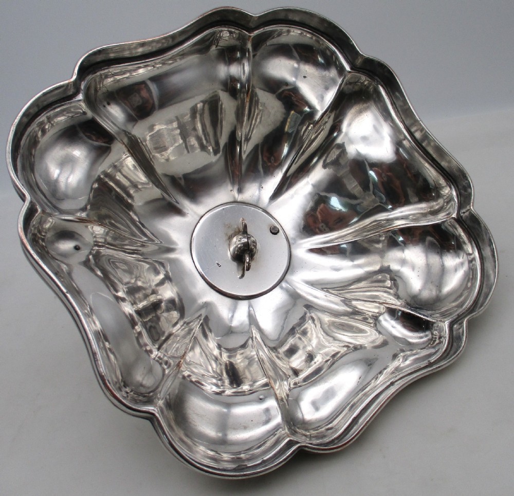 Fine Square Old Sheffield Plated Dome Topped Entree Dish/ Tureen View X