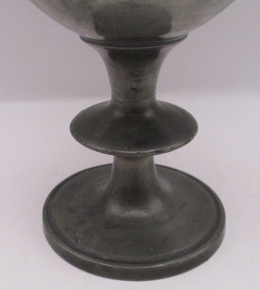 Fine 19th Century Pewter Communion Chalice Goblet View IV