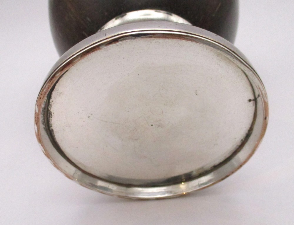 Unusual Coconut Cup with Old Sheffield Plated Mounts c1800 View III