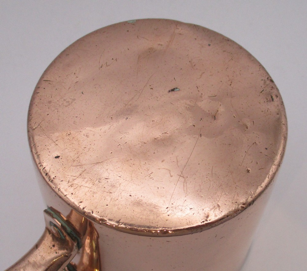 A Good Copper Pint Rum Measure View V